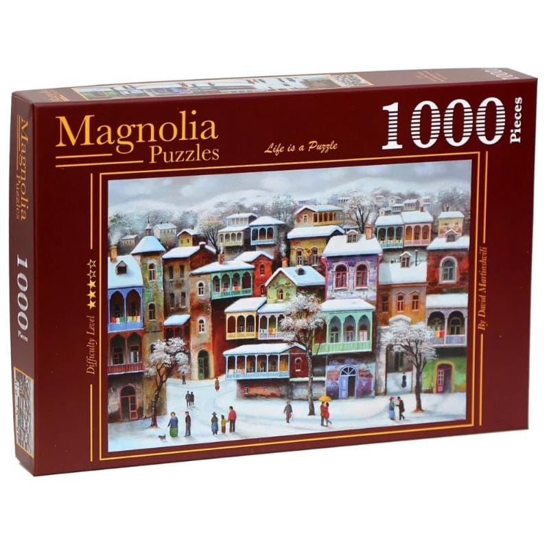 Magnolia Jigsaws Snow in Old Tbilisi Puzzle - David Martiashvili (1000pc)