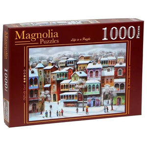 Magnolia Jigsaws Snow in Old Tbilisi Puzzle - David Martiashvili (1000pc)