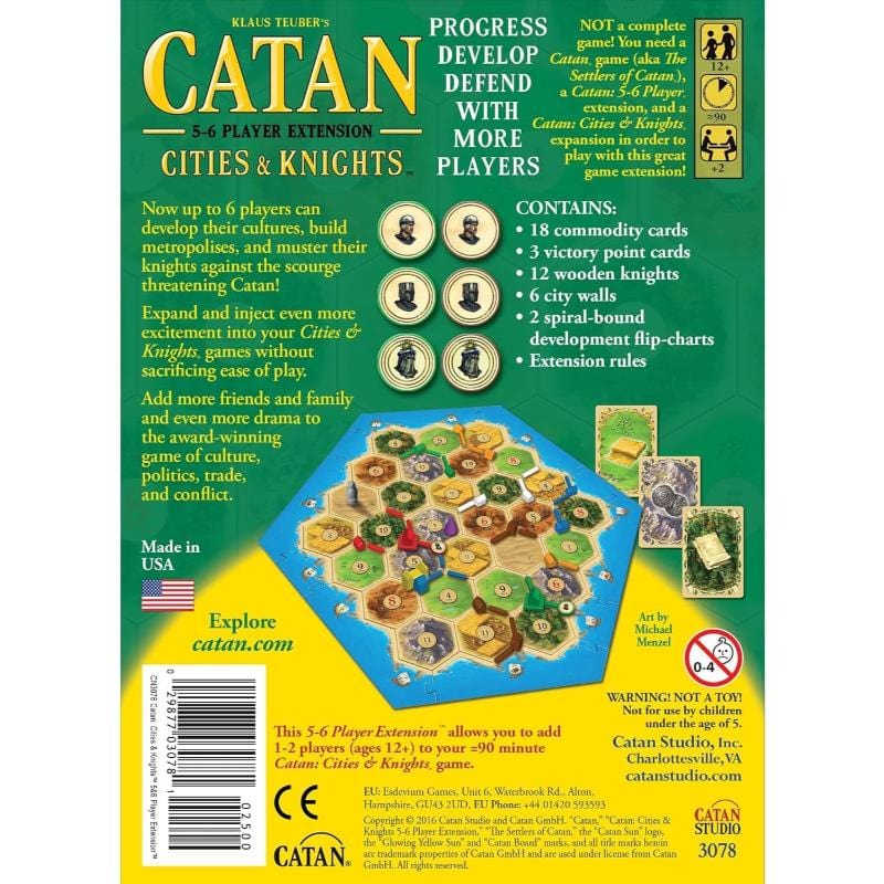 Mayfair Games Board & Card Games Catan - Cities & Knights 5-6 Extension (5th Ed)