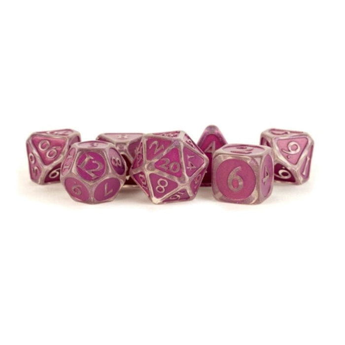 Dice - Acrylic Polyhedral - Ice/Purple Enamel (MDG)