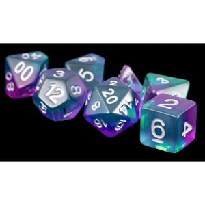 Metallic Dice Games Dice Dice - Resin - Blue Aurora (MDG)