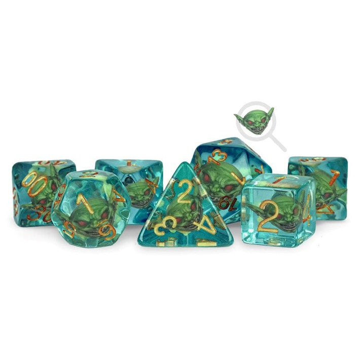 Dice - Resin Polyhedral - Pathfinder Goblin Inclusion (MDG)