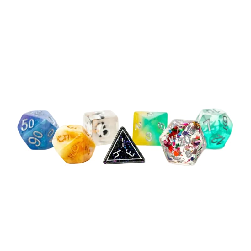 Metallic Dice Games Dice Dice - Resin Polyhedrals - Misfit Dice (Blind Bag)
