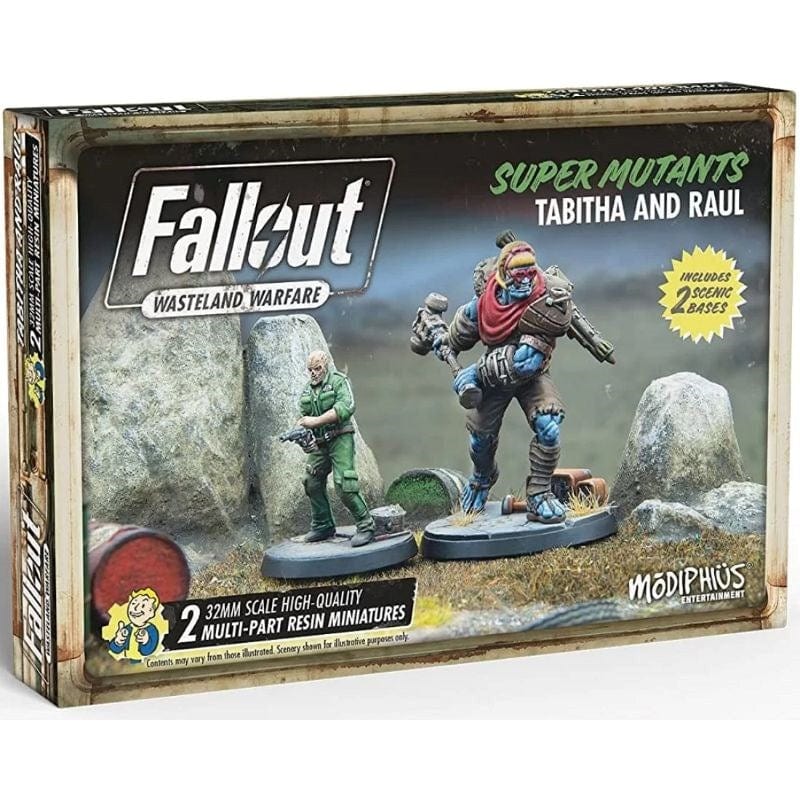 Modiphius Miniatures Fallout - Wasteland Warfare - Super Mutants - Tabitha and Raul