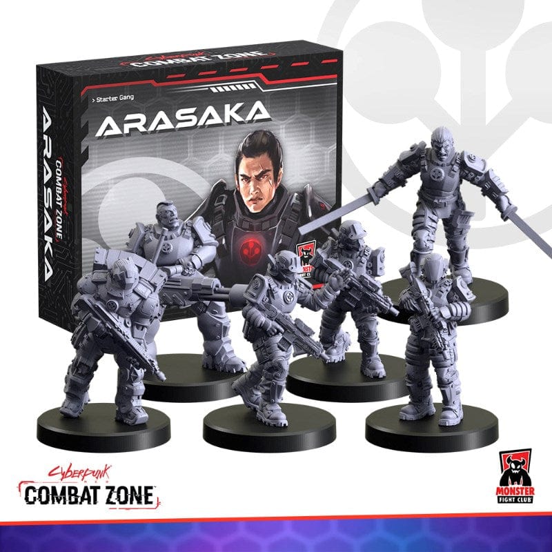 Monster Fight Club Miniatures Cyberpunk RED - Combat Zone - Arasaka Faction Starter Box
