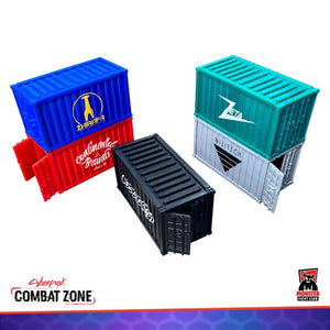 Monster Fight Club Miniatures Cyberpunk RED - Combat Zone - Cargo Containers - Cyberpunk Limited Edition