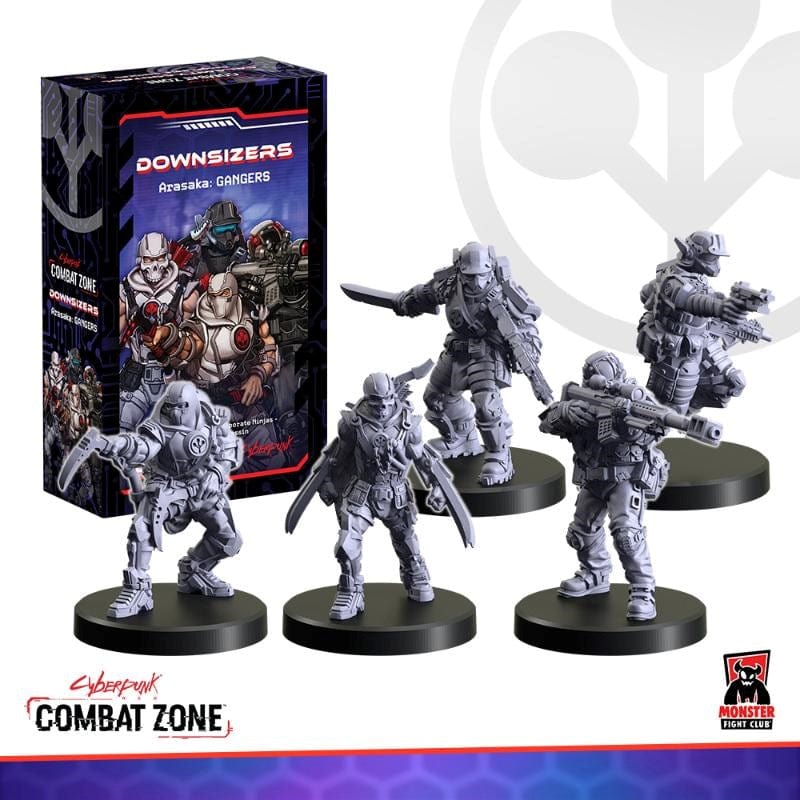 Monster Fight Club Miniatures Cyberpunk RED -  Combat Zone -  Downsizers (Arasaka Gangers)