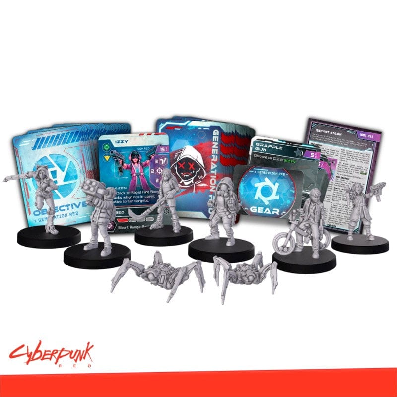 Monster Fight Club Miniatures Cyberpunk RED - Combat Zone - Generation RED Starter