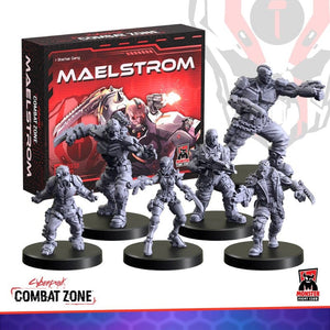 Monster Fight Club Miniatures Cyberpunk RED -  Combat Zone -  Maelstrom Faction Starter Box