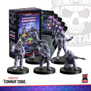 Monster Fight Club Miniatures Cyberpunk RED - Combat Zone - MAX-TAC Gangers: Command & Control
