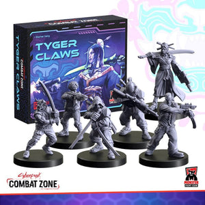 Monster Fight Club Miniatures Cyberpunk RED -  Combat Zone -  Tyger Claw Faction Starter Box