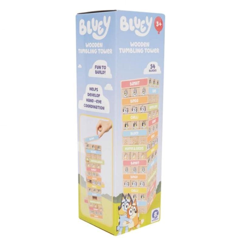 Moose Toys Board & Card Games Tumbling Tower - Bluey Wooden (like Jenga)