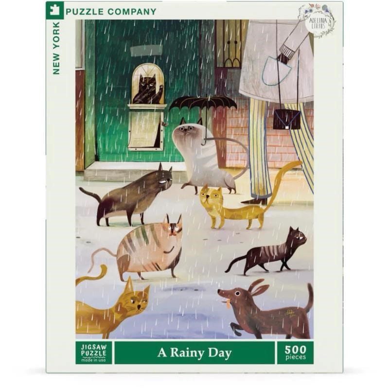 New York Puzzle Company Jigsaws A Rainy Day Puzzle (500pc) New York Puzzle Company