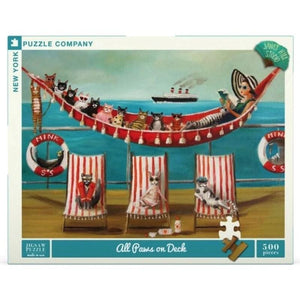 New York Puzzle Company Jigsaws All Paws on Deck - The New Yorker (500pc) New York Puzzle Company