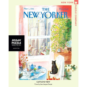 New York Puzzle Company Jigsaws Cat's Eye View - The New Yorker (1000pc) New York Puzzle Company