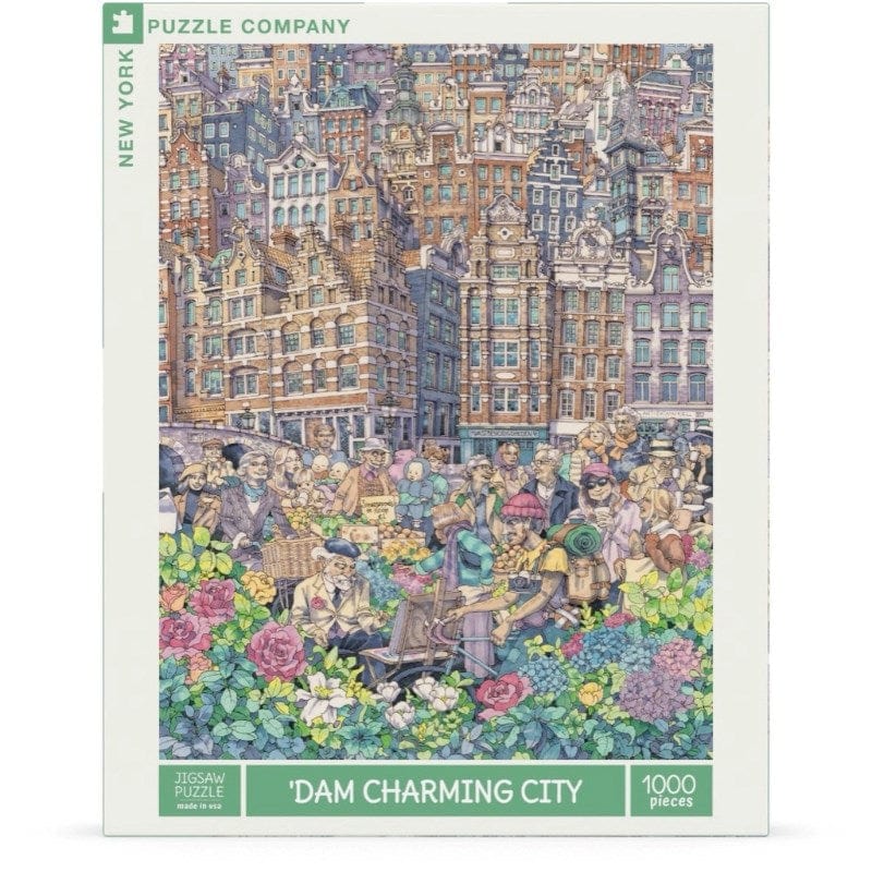 New York Puzzle Company Jigsaws MT Dam Charming City (1000pc) New York Puzzle Company