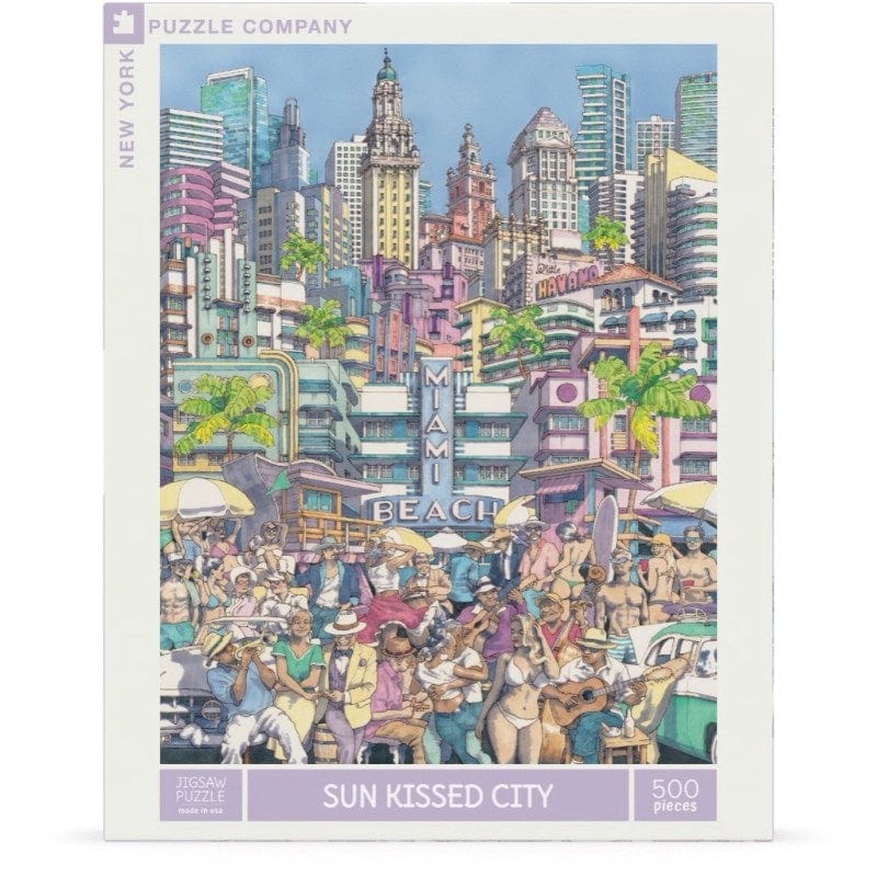 New York Puzzle Company Jigsaws MT Sunkissed City (500pc) New York Puzzle Company