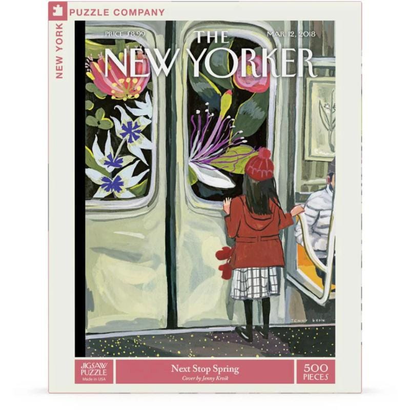 New York Puzzle Company Jigsaws Next Stop Spring - The New Yorker (500pc) New York Puzzle Company