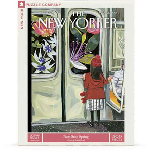 New York Puzzle Company Jigsaws Next Stop Spring - The New Yorker (500pc) New York Puzzle Company