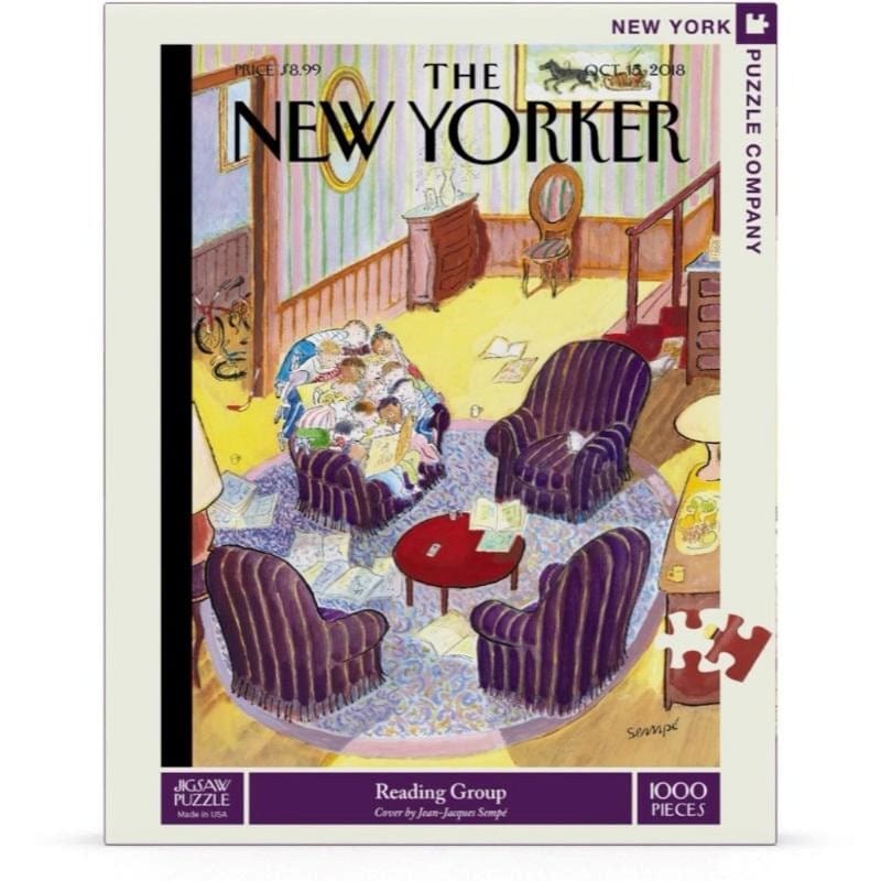 New York Puzzle Company Jigsaws Reading Group - The New Yorker (1000pc) New York Puzzle Company