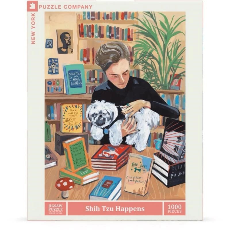 New York Puzzle Company Jigsaws Shih Tzu Happens Puzzle (1000pc) New York Puzzle Company