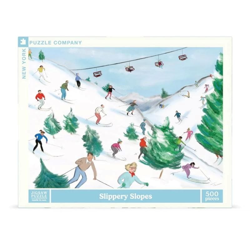 New York Puzzle Company Jigsaws Slippery Slopes Puzzle (500pc) New York Puzzle Company