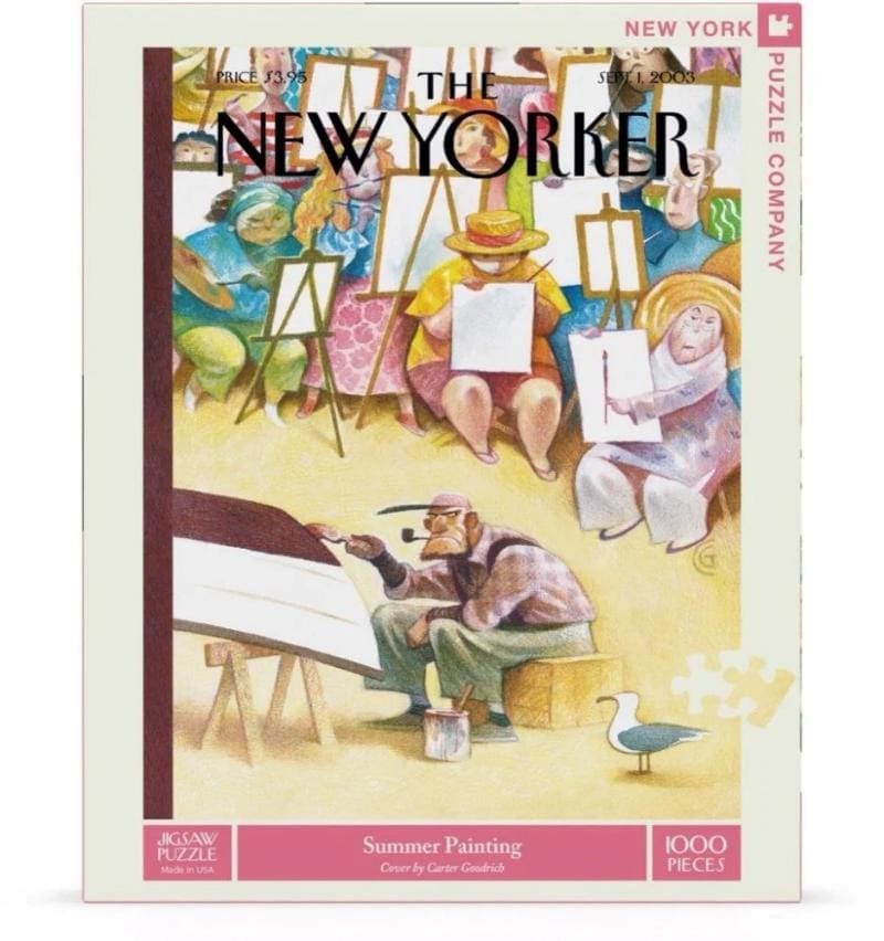 New York Puzzle Company Jigsaws Summer Painting Puzzle - The New Yorker (1000pc) New York Puzzle Company