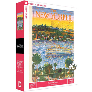 New York Puzzle Company Jigsaws Sunset Cruise - The New Yorker (1000pc) New York Puzzle Company