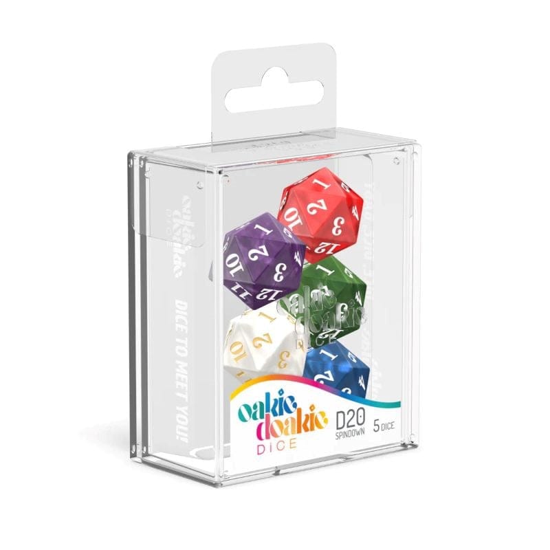 OakieDoakie Dice Oakie Doakie Dice - D20 Spindown Marble 22mm (5)
