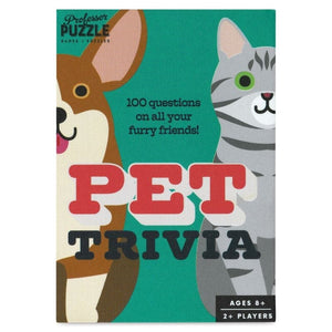 Professor Puzzle Board & Card Games Pet Trivia - Mini