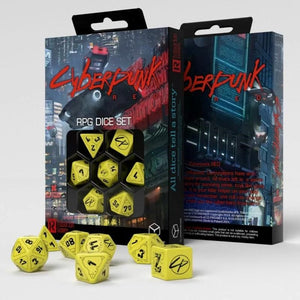 Q-Workshop Dice Q Workshop - Cyberpunk Red Dice Set - Danger Zone Dice Set 7