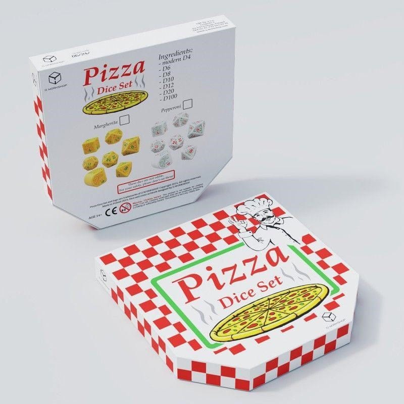 Q-Workshop Dice Q Workshop - Pizza - Pepperoni Dice Set 7