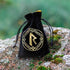 Q-Workshop Dice Q Workshop - Runic Black & Golden Velour Dice Bag