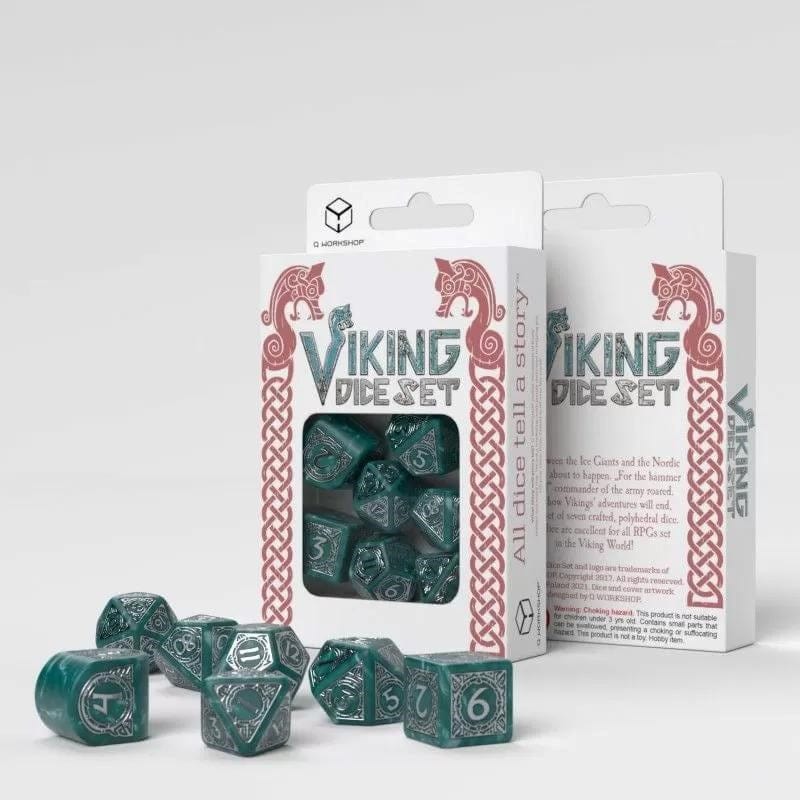 Q-Workshop Dice Q Workshop - Viking Modern Mjolnir Dice Set 7