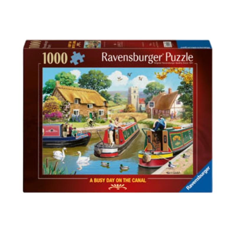 Ravensburger Jigsaws A Busy Day on the Canal (1000pc) Ravensburger