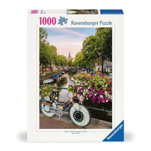 Ravensburger Jigsaws Bicycle and Flowers in Amsterdam (1000pc) Ravensburger