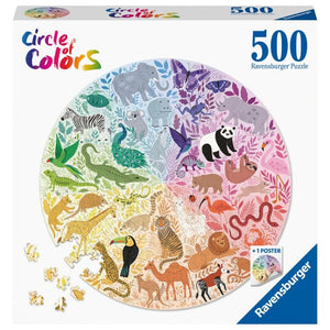 Ravensburger Jigsaws Circle of Colours - Animals  (500pc) Ravensburger