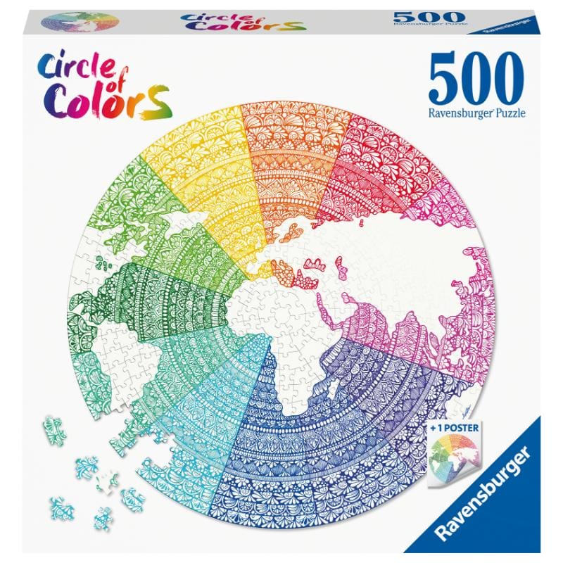 Ravensburger Jigsaws Circle of Colours - Mandala (500pc) Ravensburger