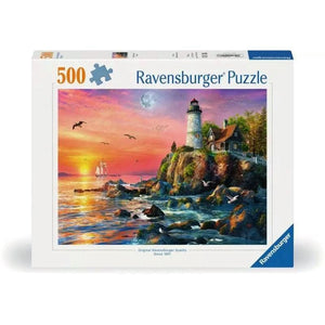 Ravensburger Jigsaws Lighthouse at Sunset (500pc) Ravensburger