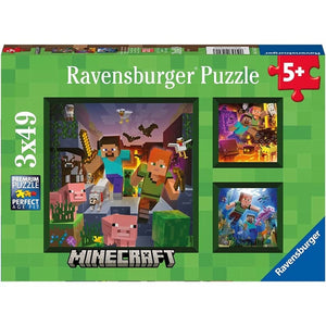Ravensburger Jigsaws Minecraft Biomes (3x49pc) Ravensburger