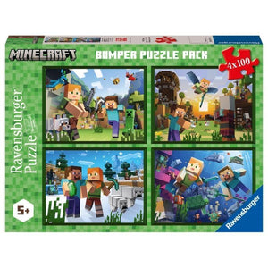 Ravensburger Jigsaws Minecraft Bumper Pack (4x100pc) Ravensburger
