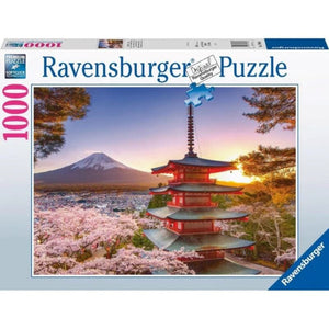 Ravensburger Jigsaws Mount Fuji Cherry Blossom View (1000pc) Ravensburger