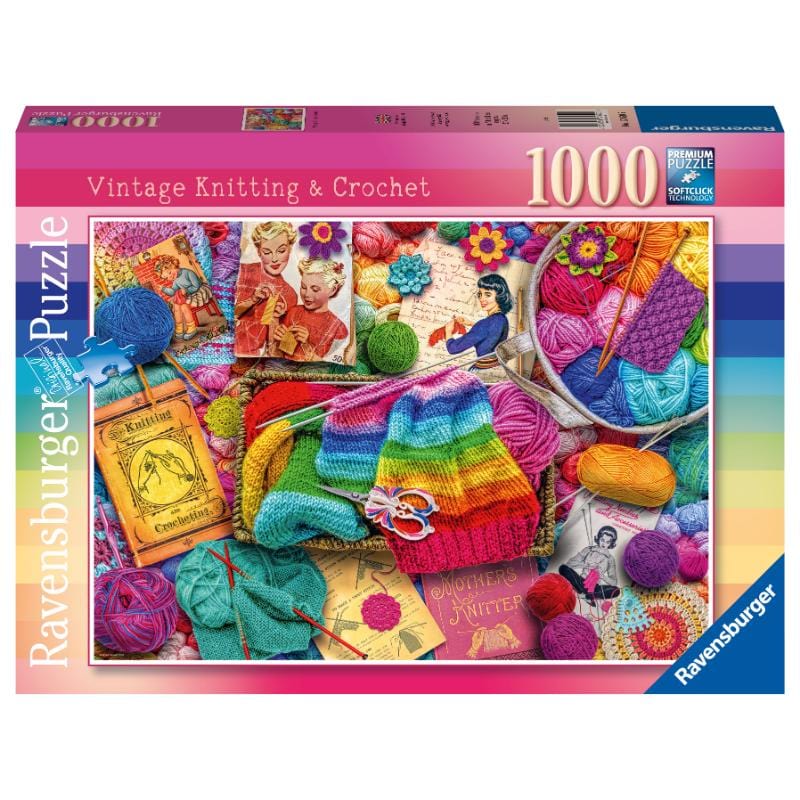 Ravensburger Jigsaws Vintage Knitting & Crochet (1000pc) Ravensburger