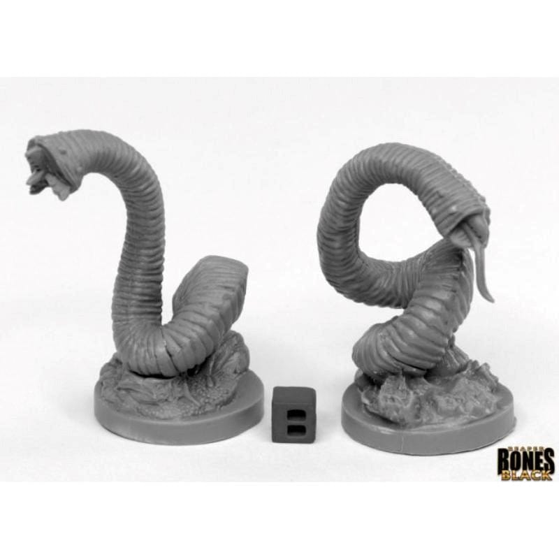 Reaper Miniatures Miniatures Reaper - Bones Black - Giant Leeches (2)