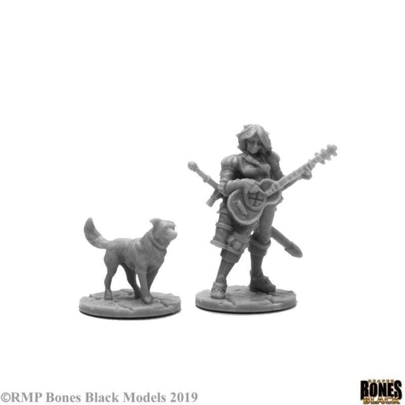 Reaper Miniatures Miniatures Reaper - Bones Black - Isobael the Bard and Rufus