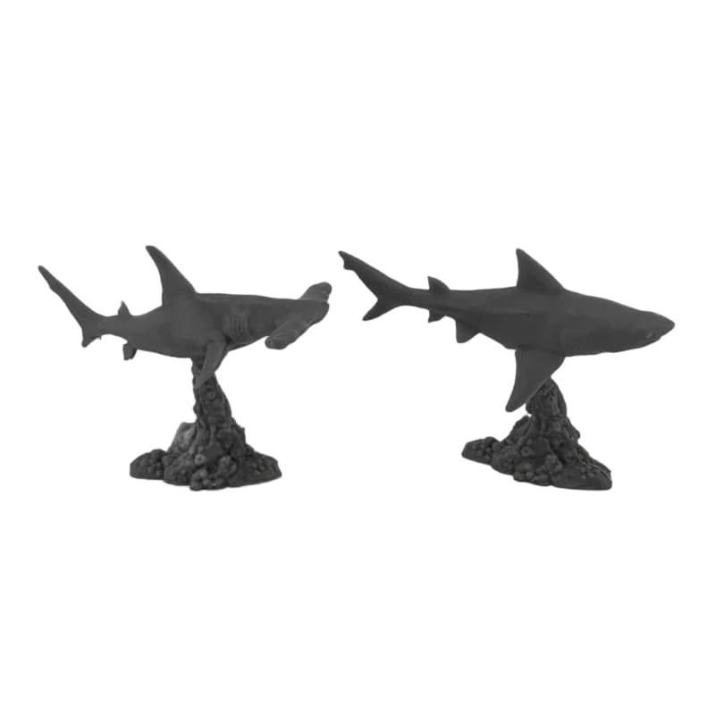 Reaper Miniatures Miniatures Reaper - Bones Black - Sharks (2 Pack)