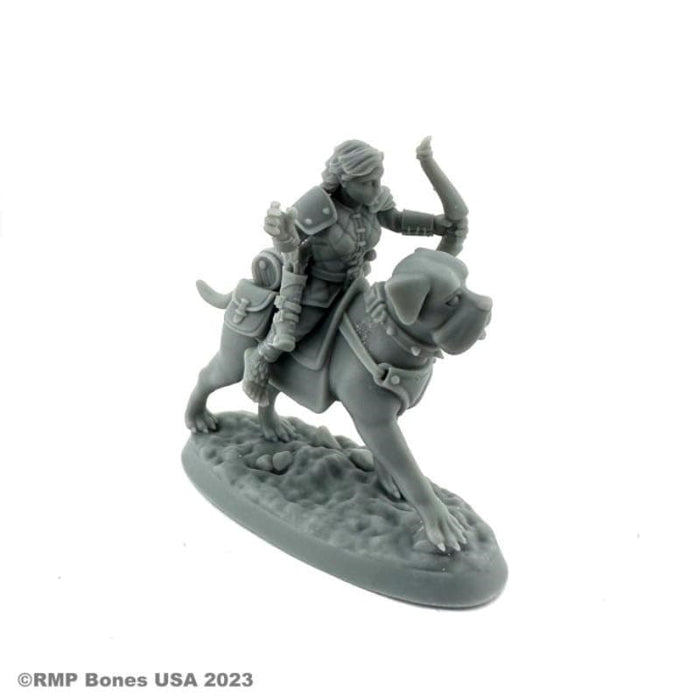 Reaper Miniatures - Female Halfling Dog Rider