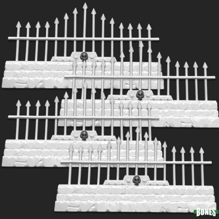 Reaper Miniatures - Graveyard Long Fences (4)