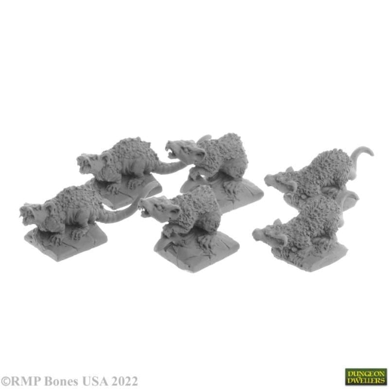 Reaper Miniatures Miniatures Reaper Miniatures - Giant Tomb Rats (6)