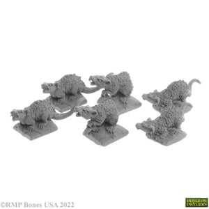 Reaper Miniatures Miniatures Reaper Miniatures - Giant Tomb Rats (6)